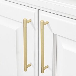 New 8 Inch Cabinet 7 1/4 Inch Hole CenterBrushed Brass 10 PACK (AT43)